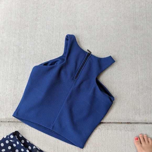 Crop Top -Navy Blue - Picture 3 of 6